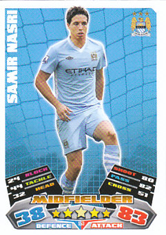 Samir Nasri Manchester City 2011/12 Topps Match Attax #153